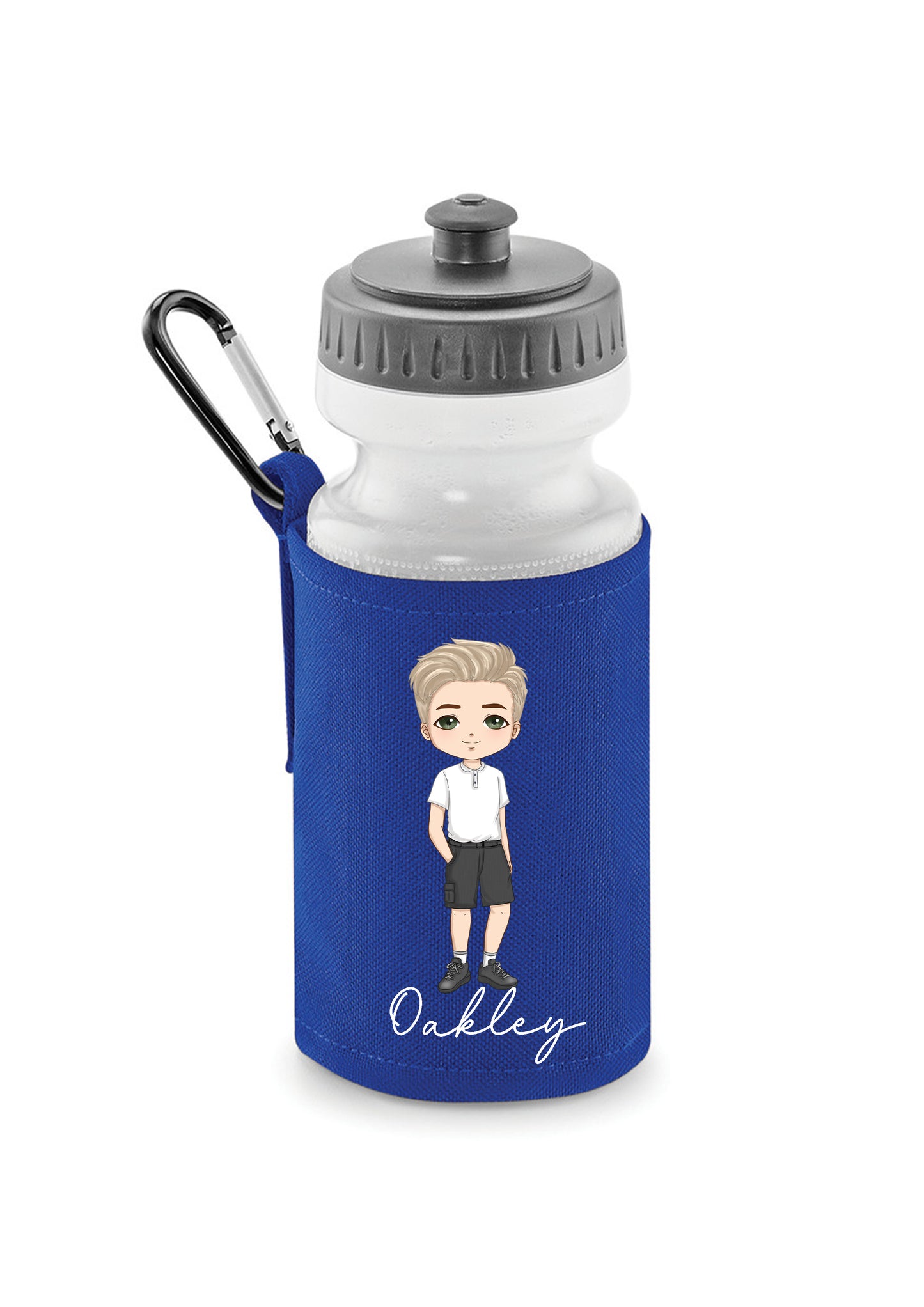 Personalised School Water Bottle and Holder