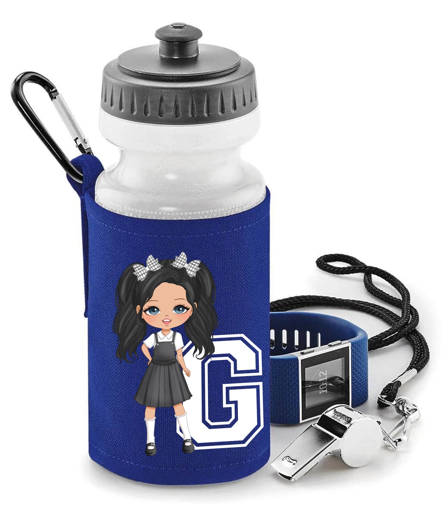 Personalised School Water Bottle and Holder