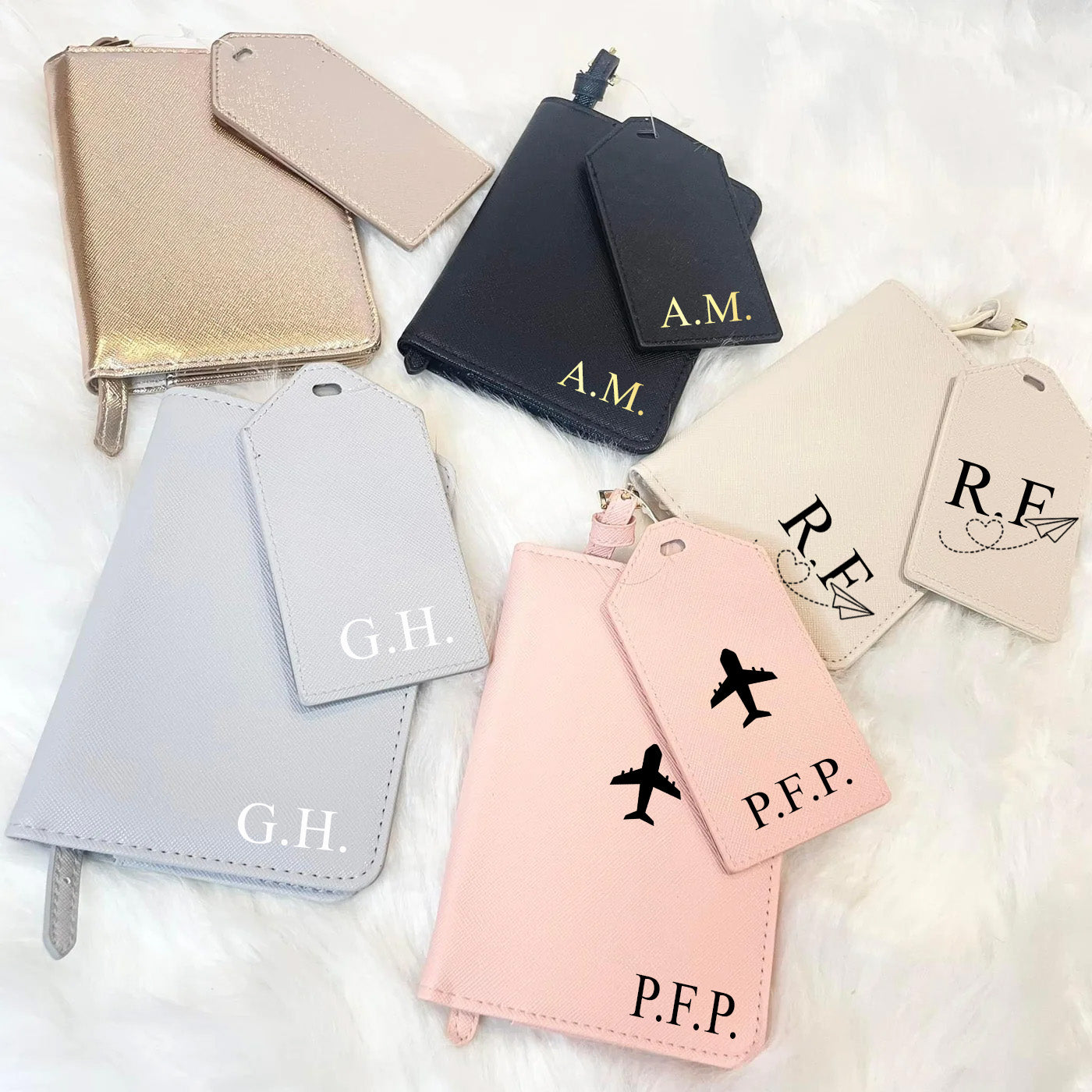 Personalised Girls Trip Passport Holder Cover and Luggage Tag