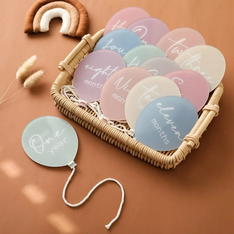 Baby Balloon Milestone Discs