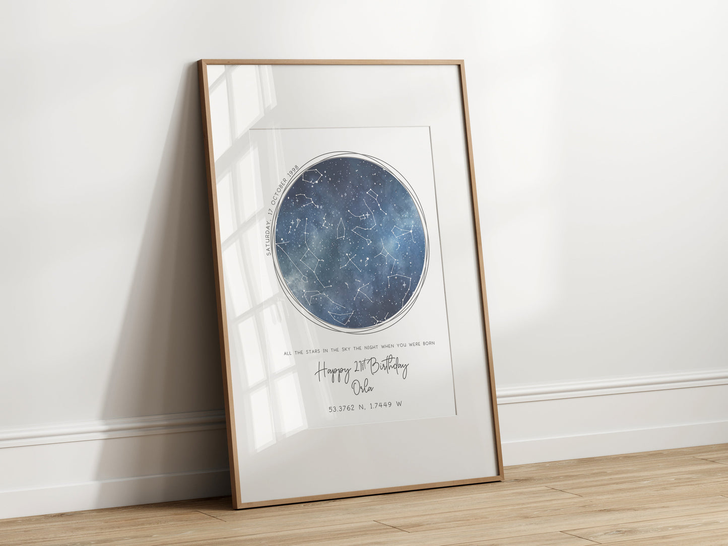 A Star Was Born Personalised Night Stars Print