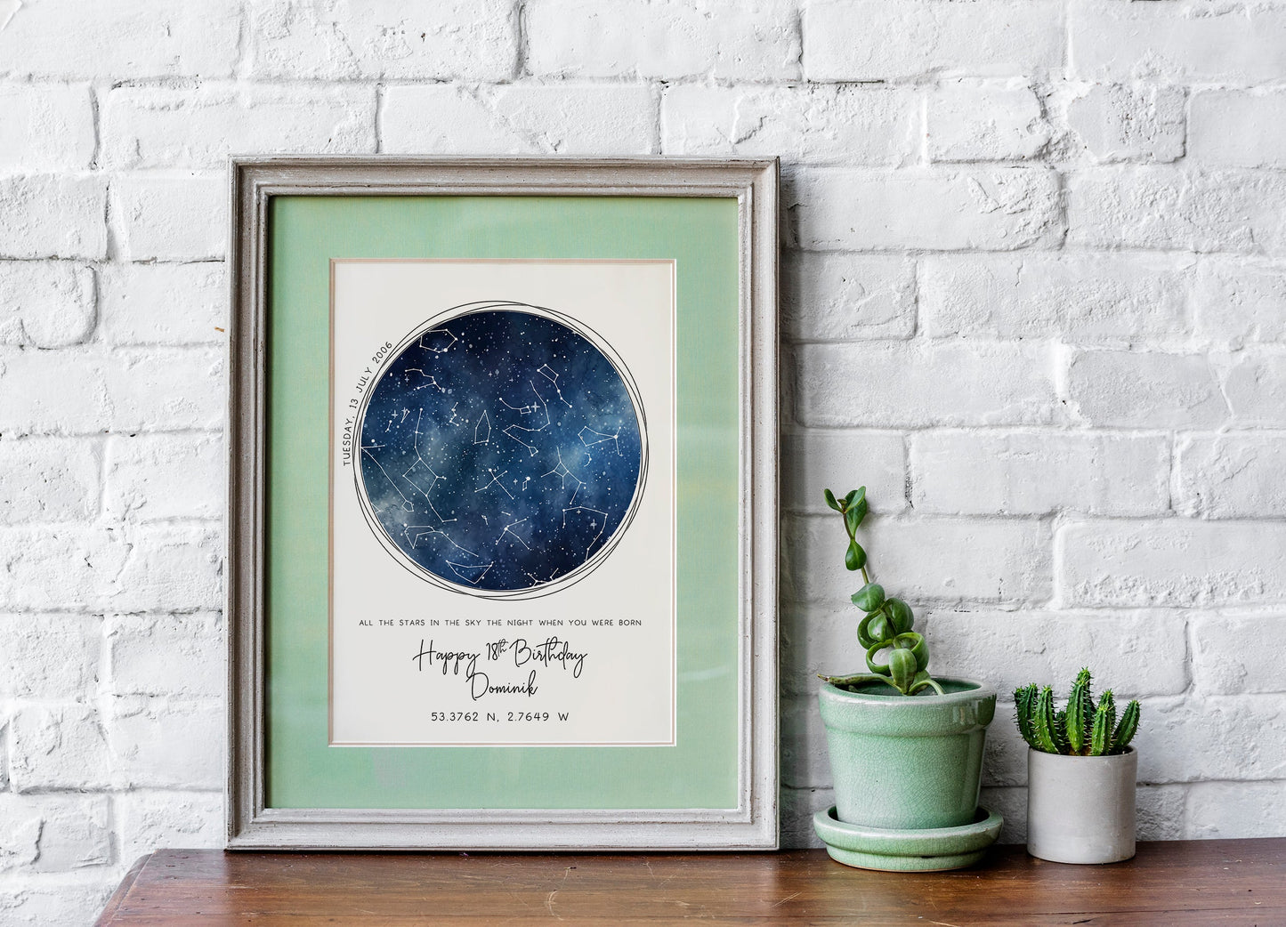 A Star Was Born Personalised Night Stars Print