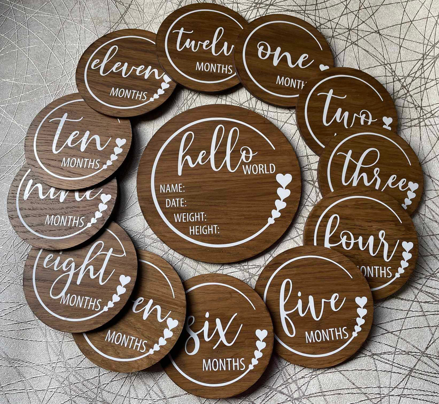 Personalised Baby Milestone Discs