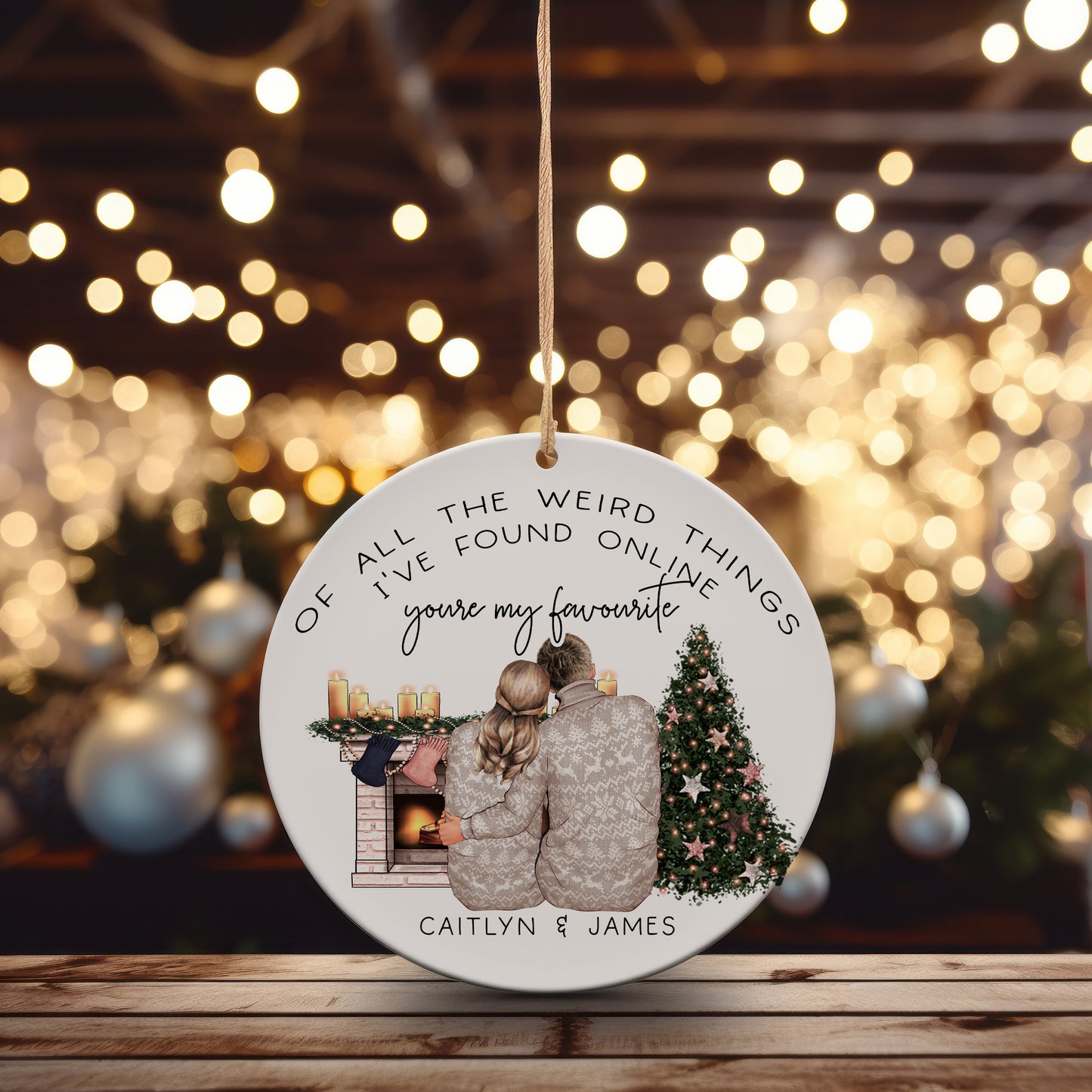 LGBQT+ Christmas Tree Bauble, Online Dating Ornament