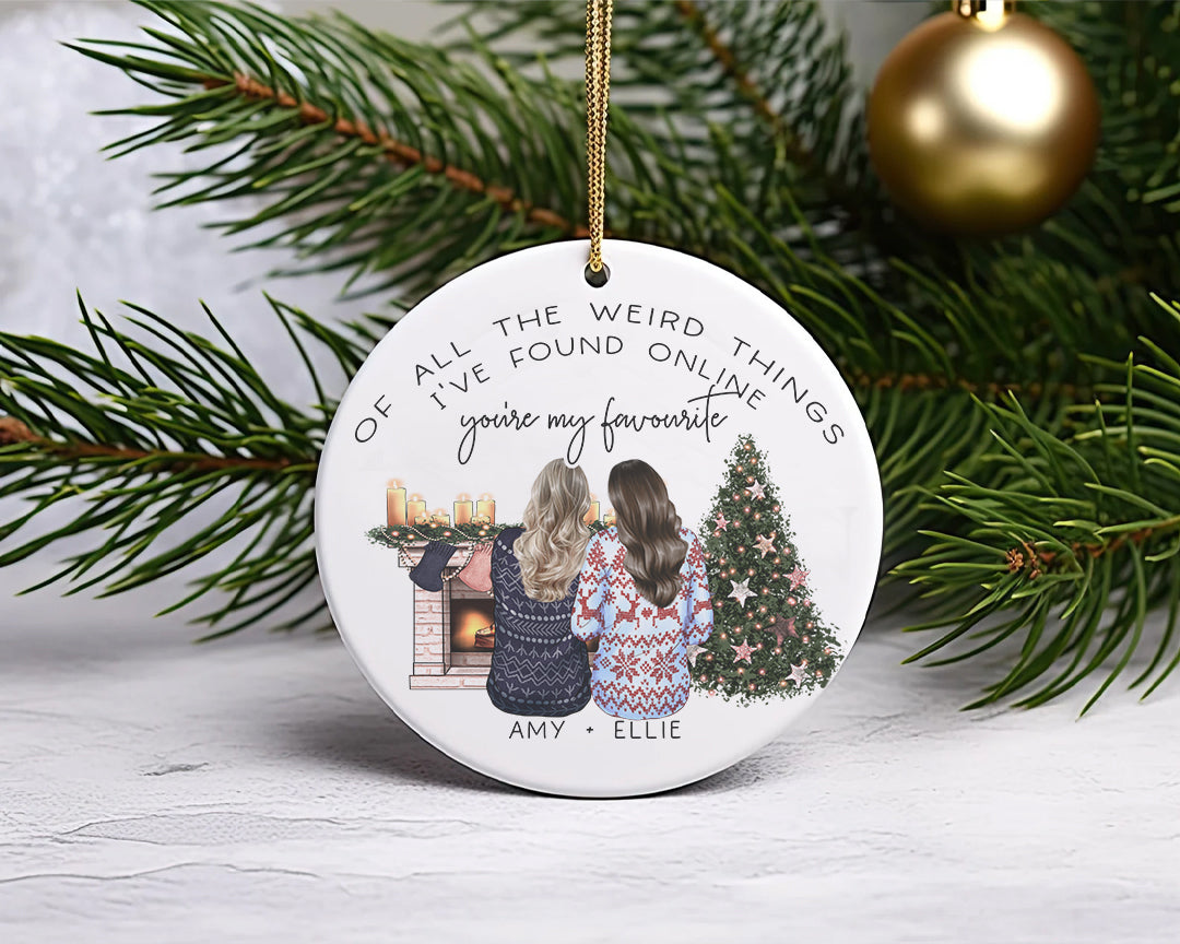 LGBQT+ Christmas Tree Bauble, Online Dating Ornament