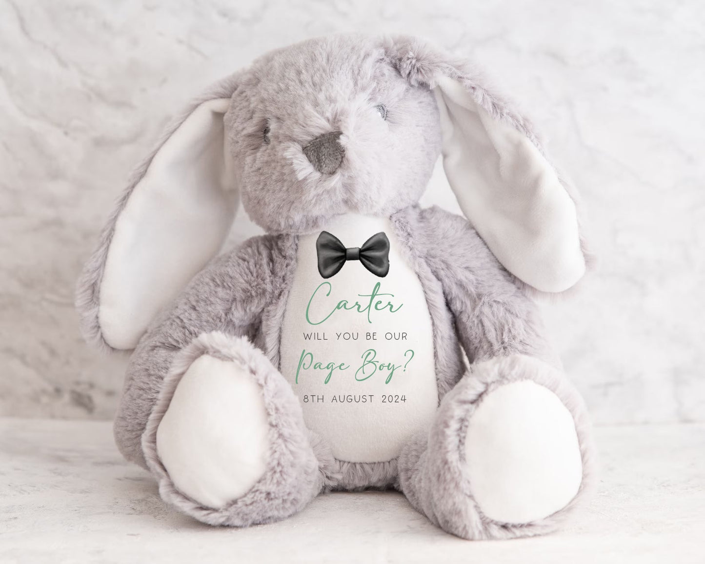 Personalised Page Boy Proposal Bunny Teddy Bear