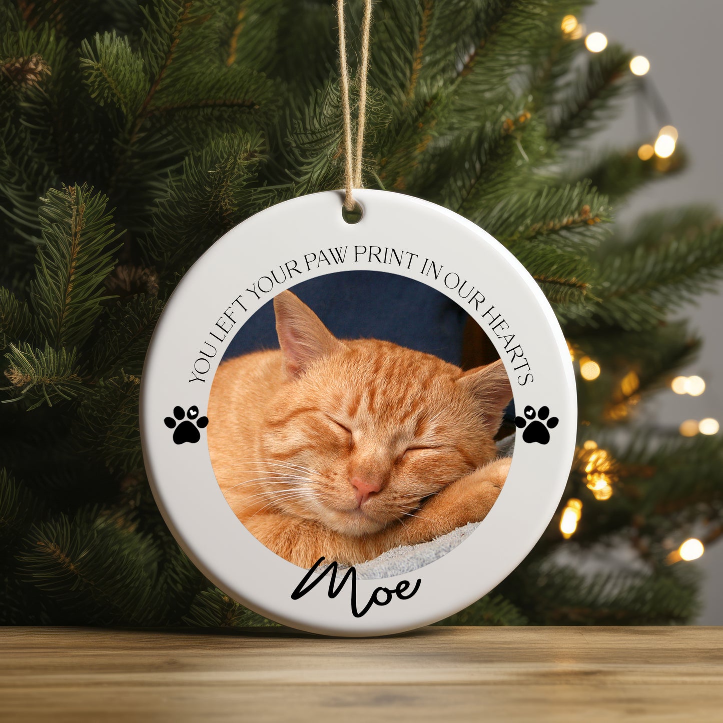 Personalised Pet Memorial Bauble Photo Keepsake