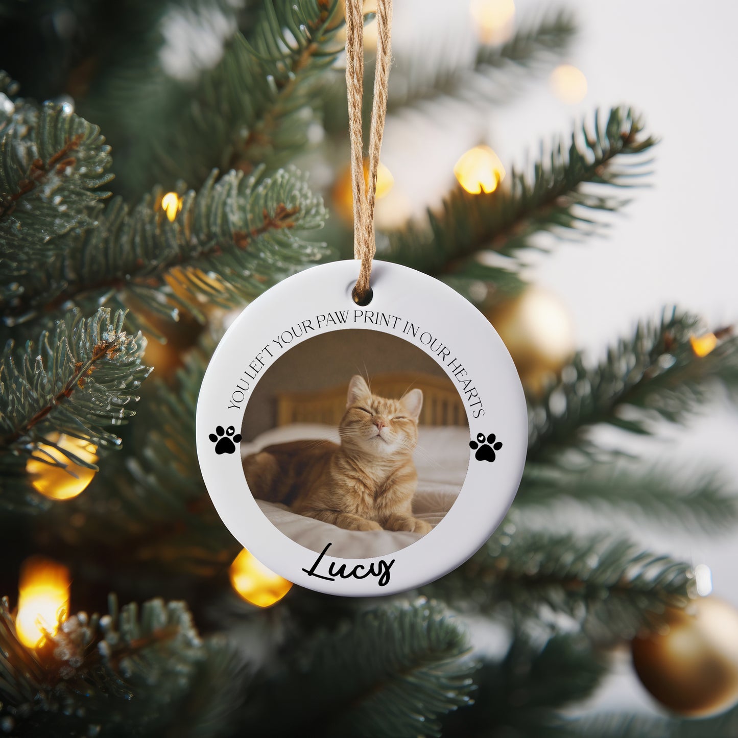 Personalised Pet Memorial Bauble Photo Keepsake