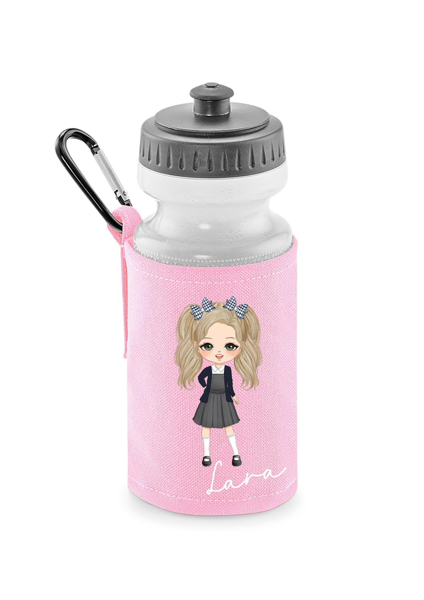 Personalised School Water Bottle and Holder