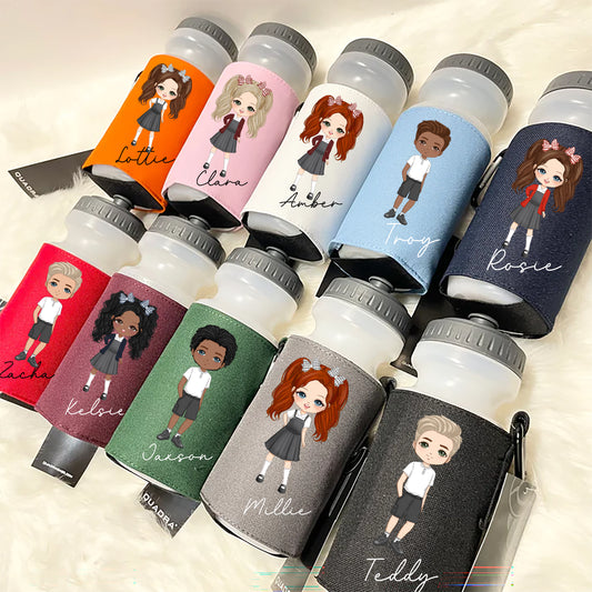 Personalised Water Bottle with Holder - 500ml BPA-Free Adventure Companion