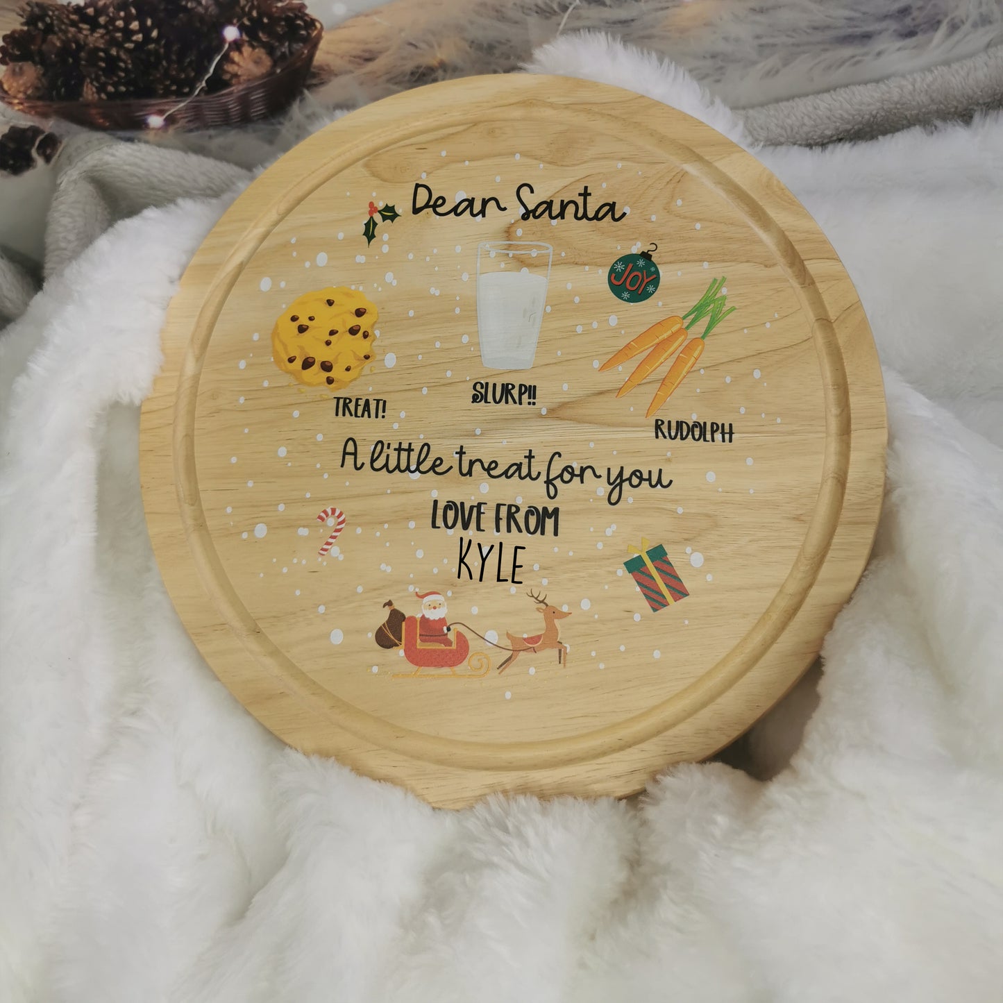 Personalised Wooden Christmas Eve Board