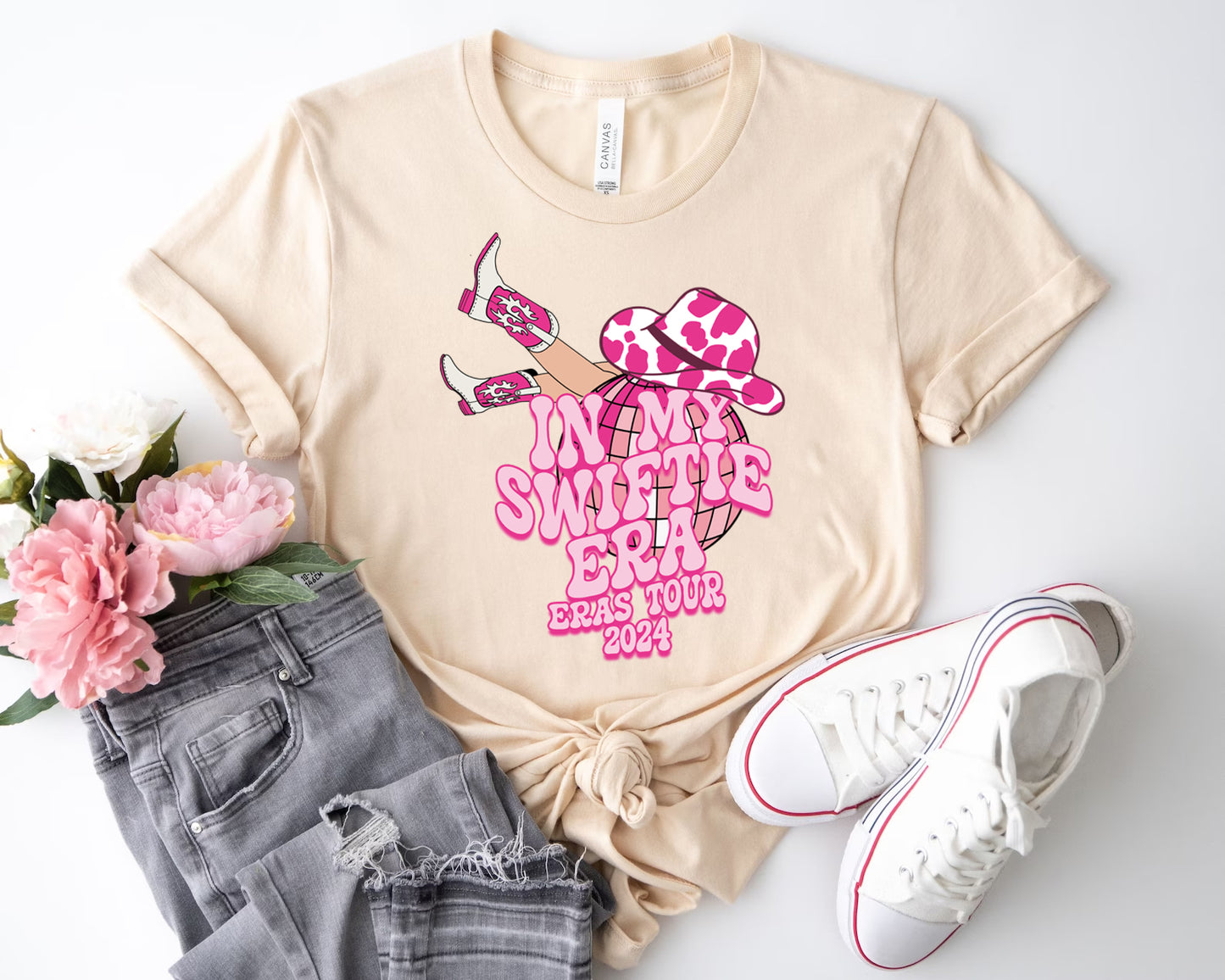 "In My Swiftie Era" Cowgirl Disco Themed Personalised T-Shirts