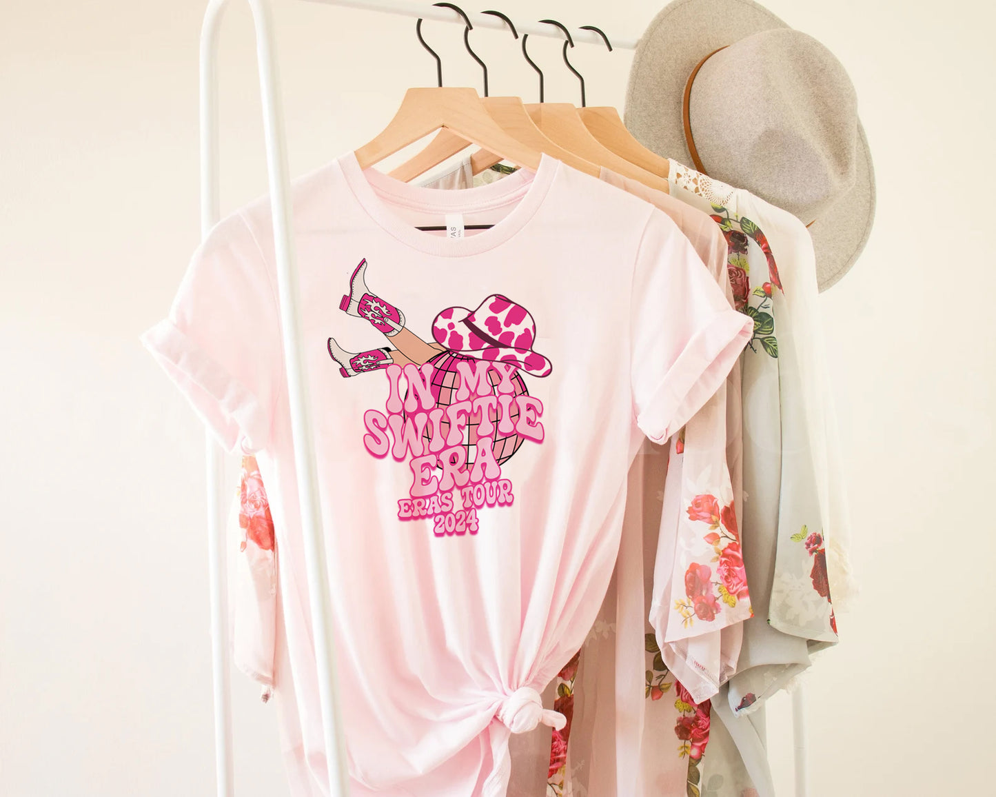 "In My Swiftie Era" Cowgirl Disco Themed Personalised T-Shirts