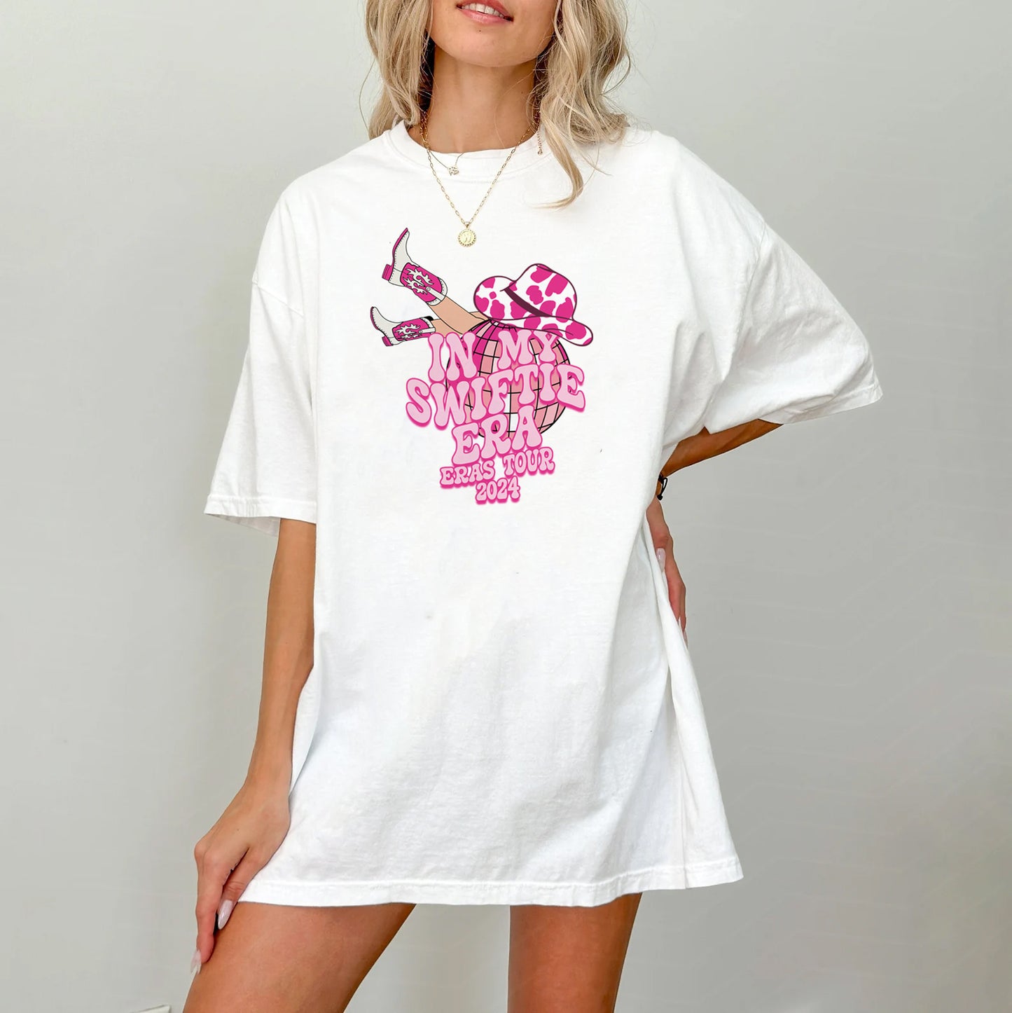 "In My Swiftie Era" Cowgirl Disco Themed Personalised T-Shirts