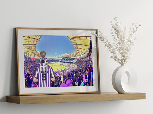 Custom Drawn Personalised Toulouse Footie Fan Family Portrait Gift, Football Drawing for Dad's Birthday