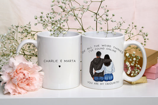 Funny Personalised Valentines Mug, Of All The Weird Things I Have Found Online