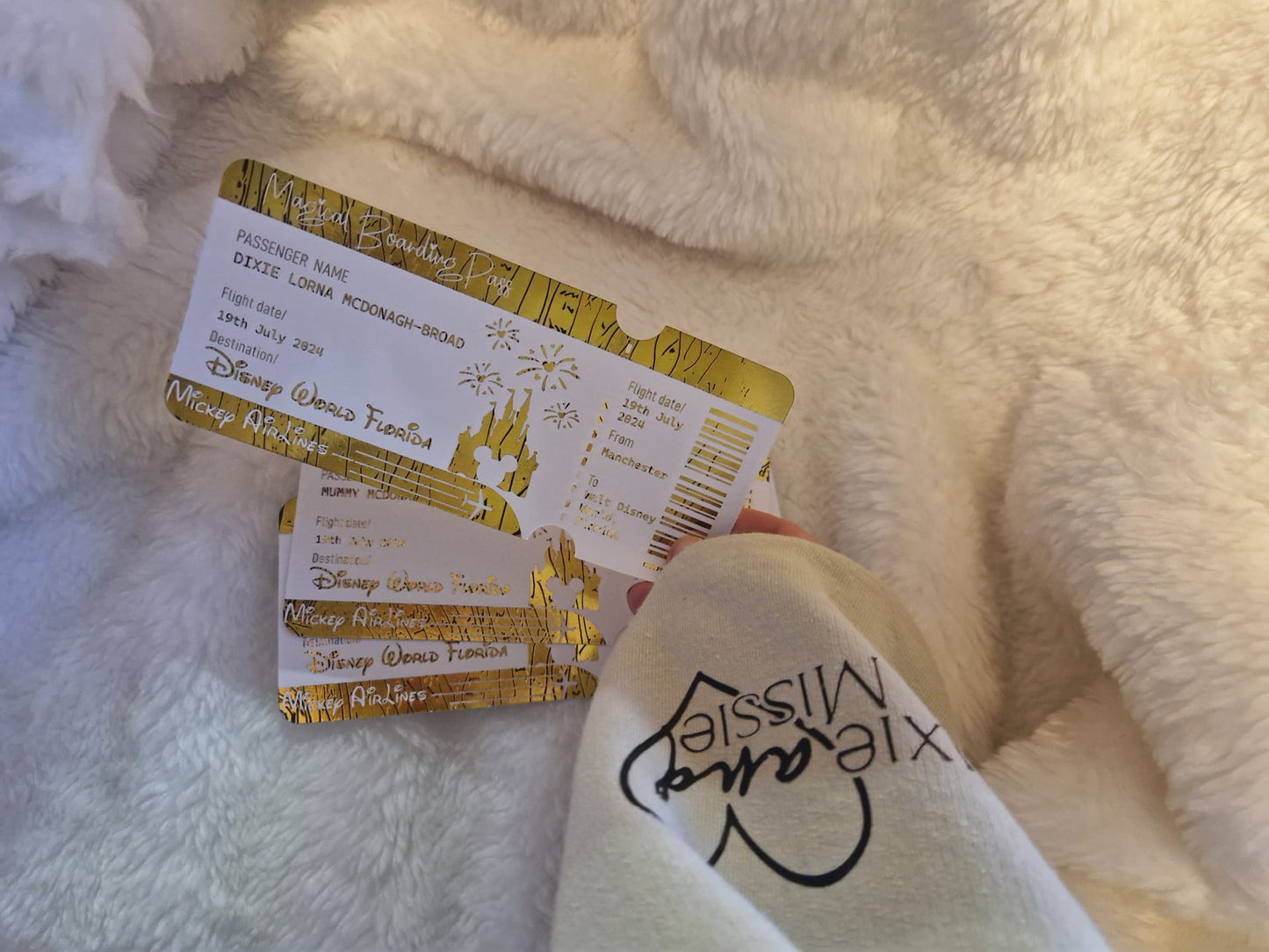 Personalised Golden Ticket Boarding Pass