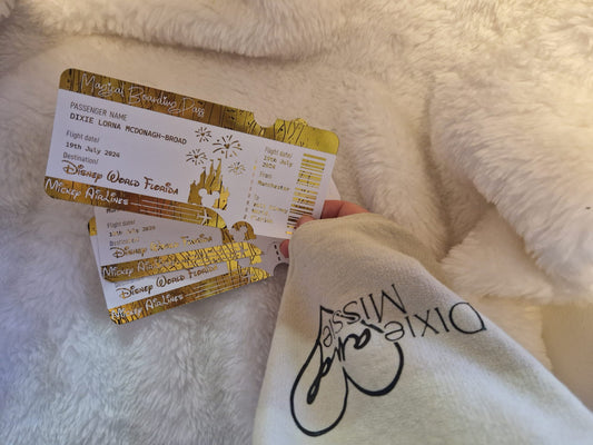 Personalised Golden Ticket Boarding Pass